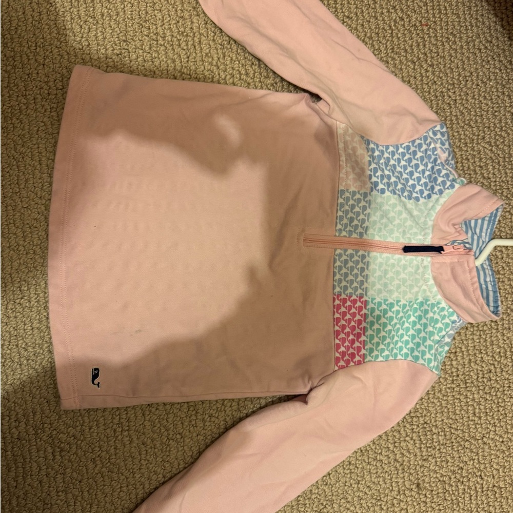Pink Kids Pullover Vinyard vines with Patterned Design